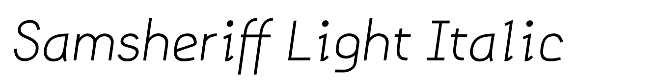 Samsheriff Light Italic